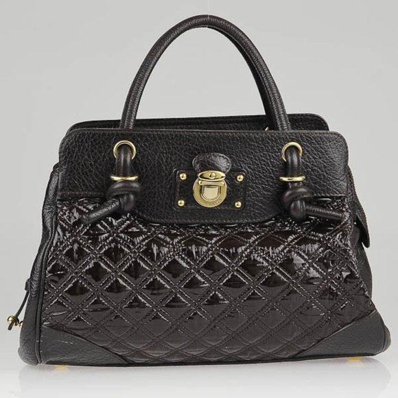 Marc Jacobs Quilted Patent Leather Swagger Satchel